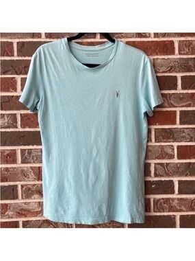 All Saints Men’s Light Blue Crewneck T-Shirt